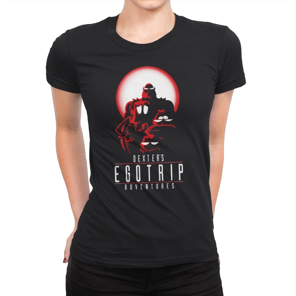 Dexter's Ego Trip Adventures - Womens Premium T-Shirts RIPT Apparel Small / Black