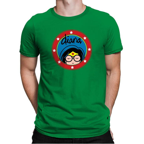 Diana - Wonderful Justice - Mens Premium T-Shirts RIPT Apparel Small / Kelly Green