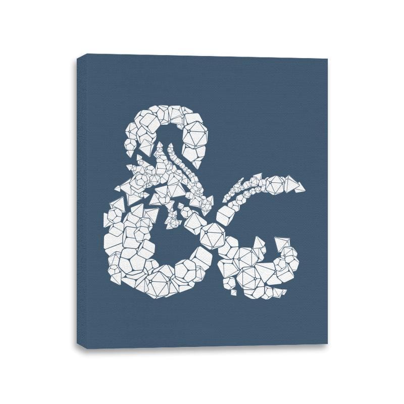 Dice & Dragons - Anytime - Canvas Wraps Canvas Wraps RIPT Apparel 11x14 / Indigo Blue