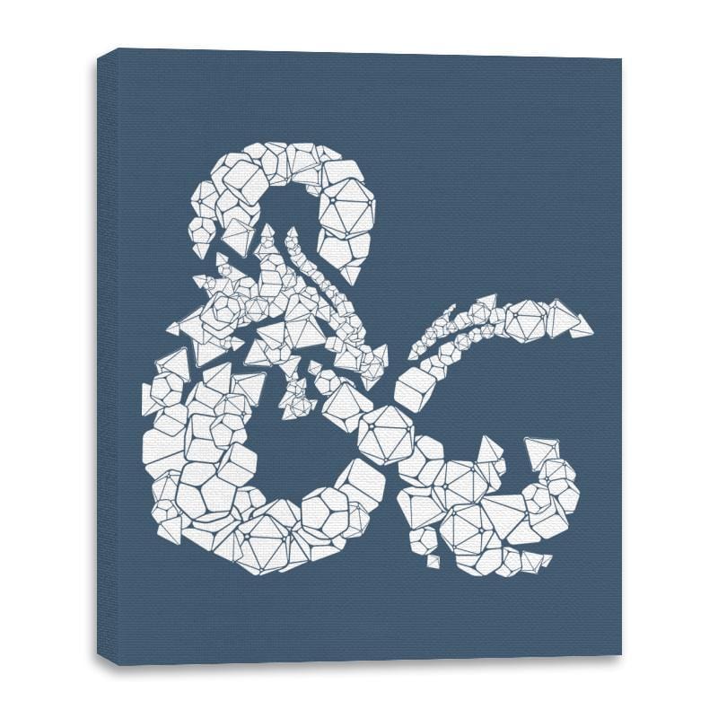Dice & Dragons - Anytime - Canvas Wraps Canvas Wraps RIPT Apparel 16x20 / Indigo