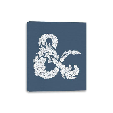 Dice & Dragons - Anytime - Canvas Wraps Canvas Wraps RIPT Apparel 8x10 / Indigo Blue