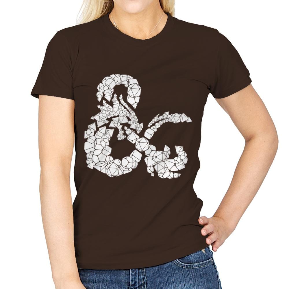 Dice & Dragons - Anytime - Womens T-Shirts RIPT Apparel Small / Dark Chocolate