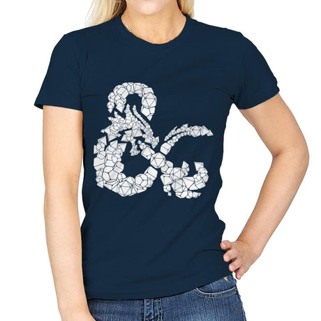 Dice & Dragons - Anytime - Womens T-Shirts RIPT Apparel Small / Navy