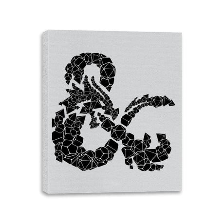Dice & Dragons - Canvas Wraps Canvas Wraps RIPT Apparel 11x14 / Silver