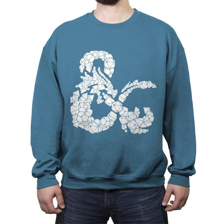 Dice & Dragons - Crew Neck Sweatshirt Crew Neck Sweatshirt RIPT Apparel Small / Indigo Blue