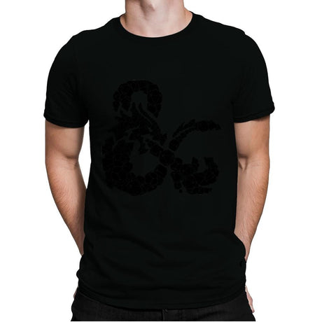 Dice & Dragons - Mens Premium T-Shirts RIPT Apparel Small / Black