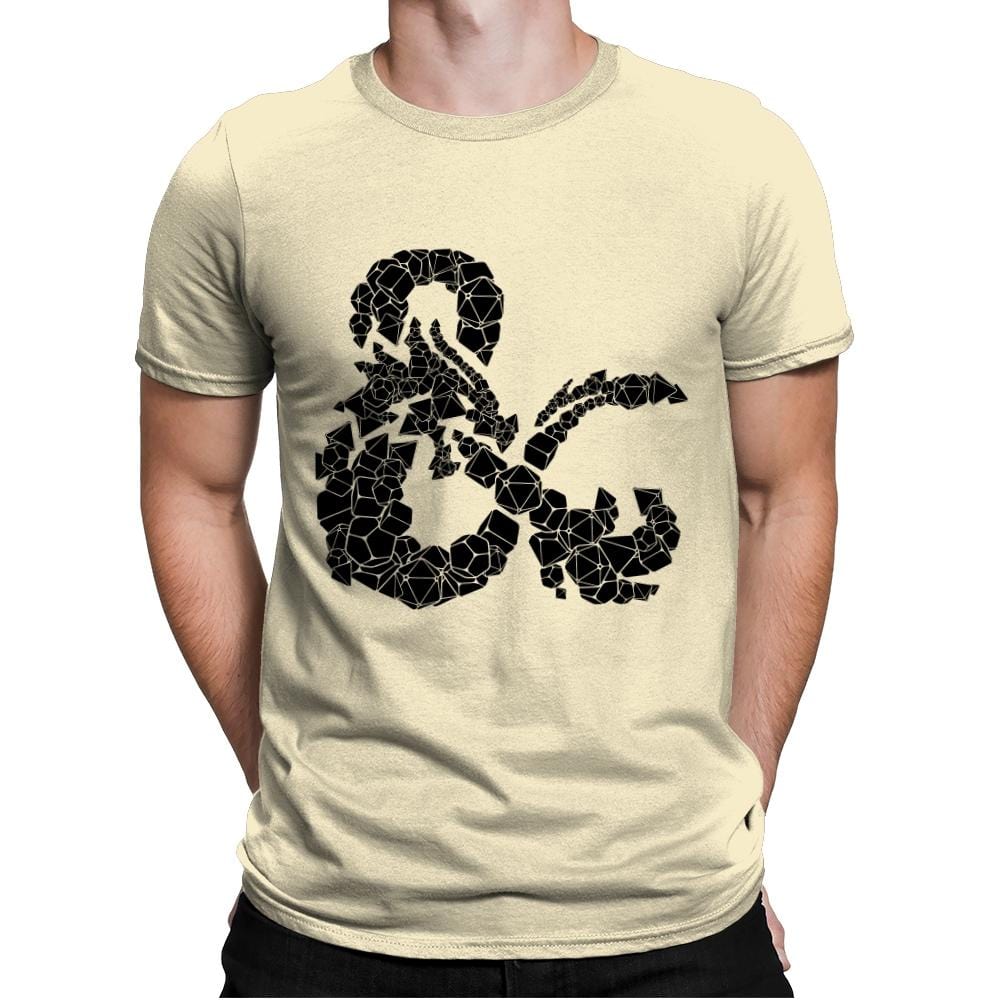 Dice & Dragons - Mens Premium T-Shirts RIPT Apparel Small / Natural