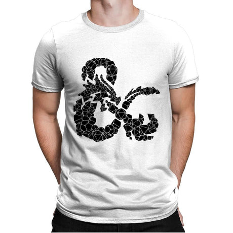 Dice & Dragons - Mens Premium T-Shirts RIPT Apparel Small / White