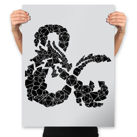 Dice & Dragons - Prints Posters RIPT Apparel 18x24 / Silver