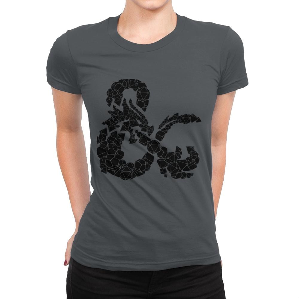 Dice & Dragons - Womens Premium T-Shirts RIPT Apparel Small / Heavy Metal