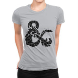 Dice & Dragons - Womens Premium T-Shirts RIPT Apparel Small / Silver