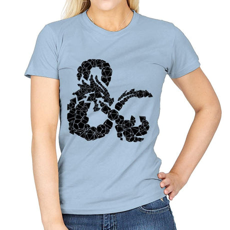 Dice & Dragons - Womens T-Shirts RIPT Apparel Small / Light Blue