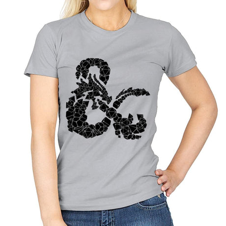 Dice & Dragons - Womens T-Shirts RIPT Apparel Small / Sport Grey