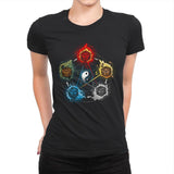 Dice Elements - Womens Premium T-Shirts RIPT Apparel Small / Black