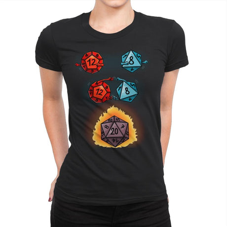 Dice Fusion - Womens Premium T-Shirts RIPT Apparel Small / Black