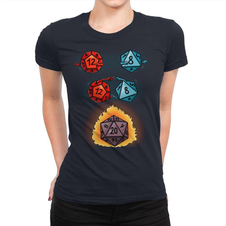 Dice Fusion - Womens Premium T-Shirts RIPT Apparel Small / Midnight Navy