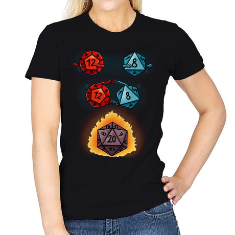 Dice Fusion - Womens T-Shirts RIPT Apparel Small / Black