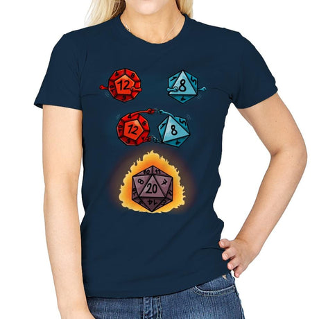 Dice Fusion - Womens T-Shirts RIPT Apparel Small / Navy