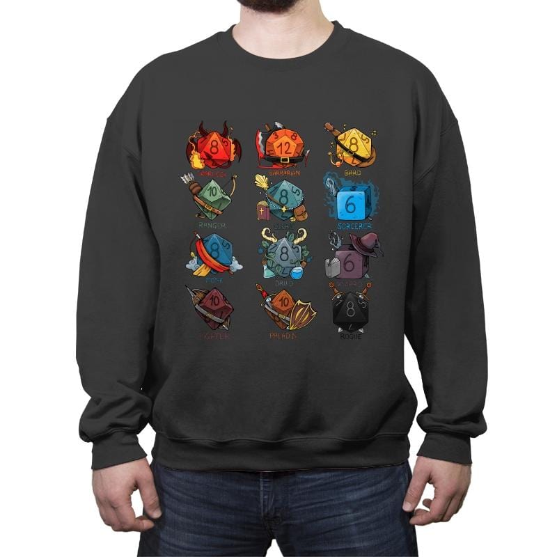 Dice Role - Crew Neck Sweatshirt Crew Neck Sweatshirt RIPT Apparel Small / Charcoal