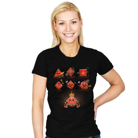 Dice Rpg Kawaii - Womens T-Shirts RIPT Apparel Small / Black