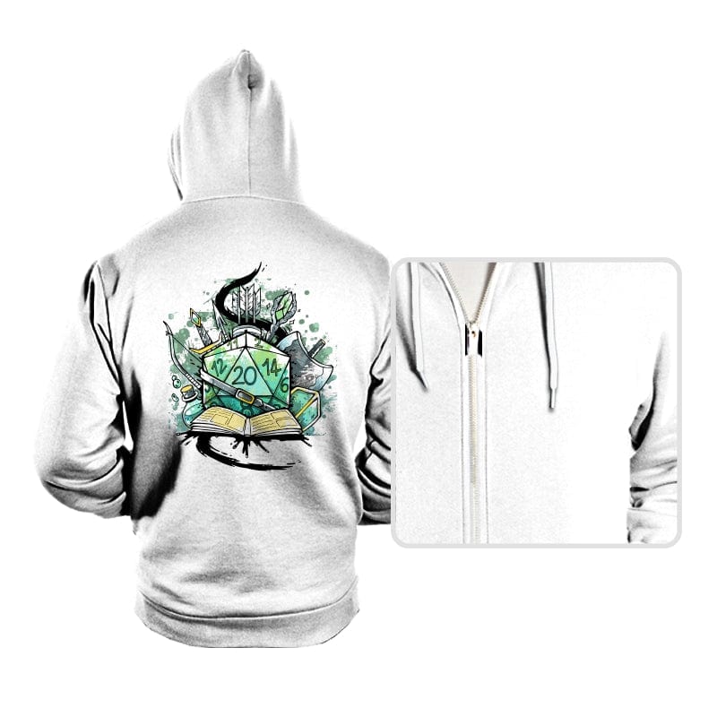 Dice Sketch - Hoodies Hoodies RIPT Apparel Small / White
