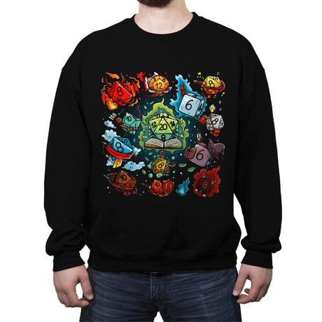 Dice World - Crew Neck Sweatshirt Crew Neck Sweatshirt RIPT Apparel Small / Black