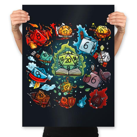 Dice World - Prints Posters RIPT Apparel 18x24 / Black
