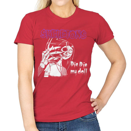 Die Die My Doll - Record Collector - Womens T-Shirts RIPT Apparel Small / Red