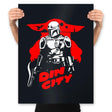 Din City - Prints Posters RIPT Apparel 18x24 / Black