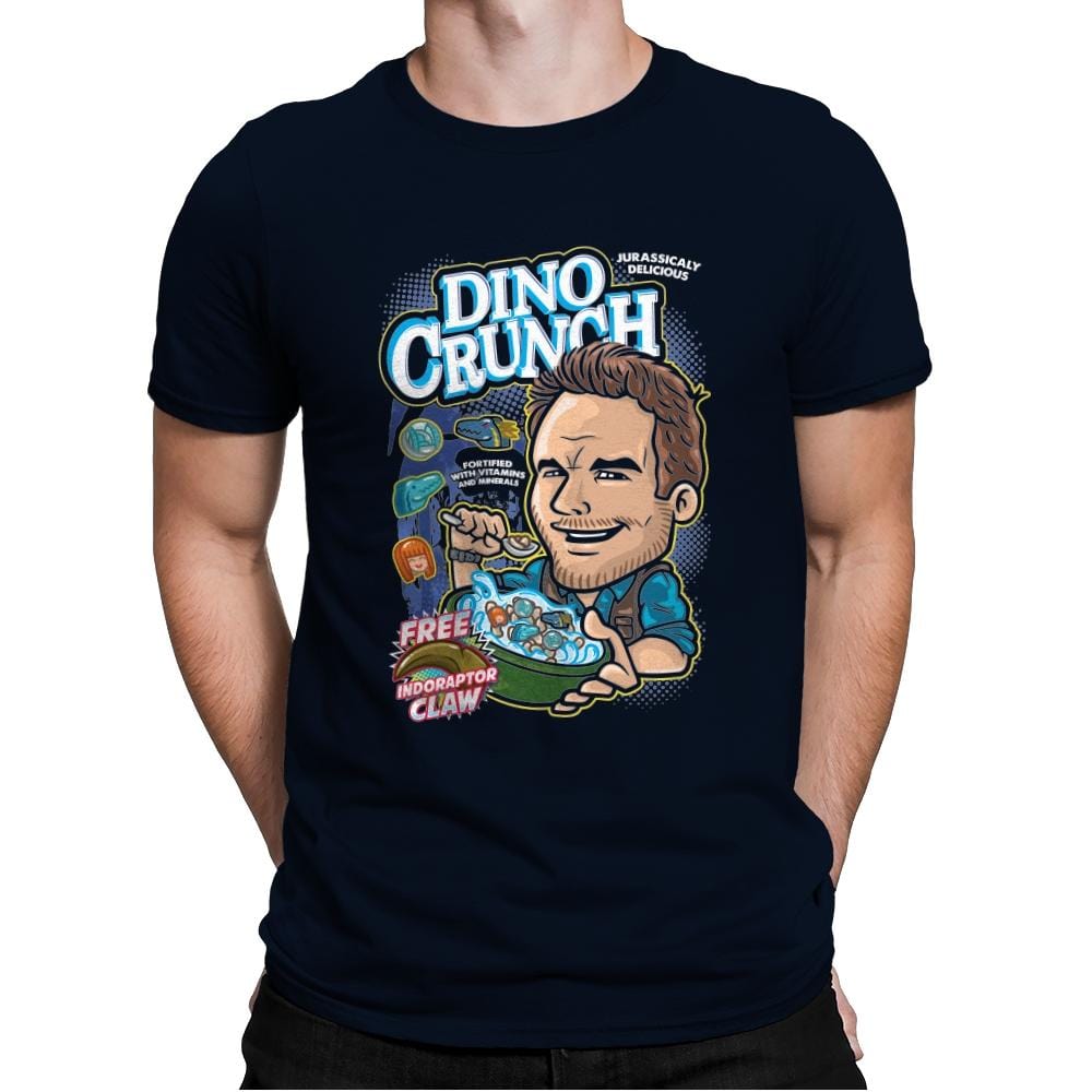 Dino Crunch Cereal - Mens Premium T-Shirts RIPT Apparel Small / Midnight Navy