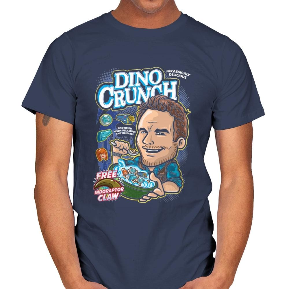Dino Crunch Cereal - Mens T-Shirts RIPT Apparel Small / Navy