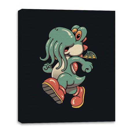 Dino Cthulhu - Canvas Wraps Canvas Wraps RIPT Apparel 16x20 / Black