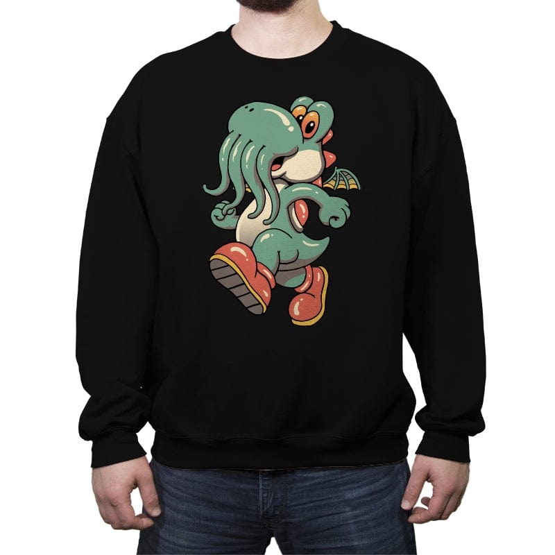 Dino Cthulhu - Crew Neck Sweatshirt Crew Neck Sweatshirt RIPT Apparel Small / Black