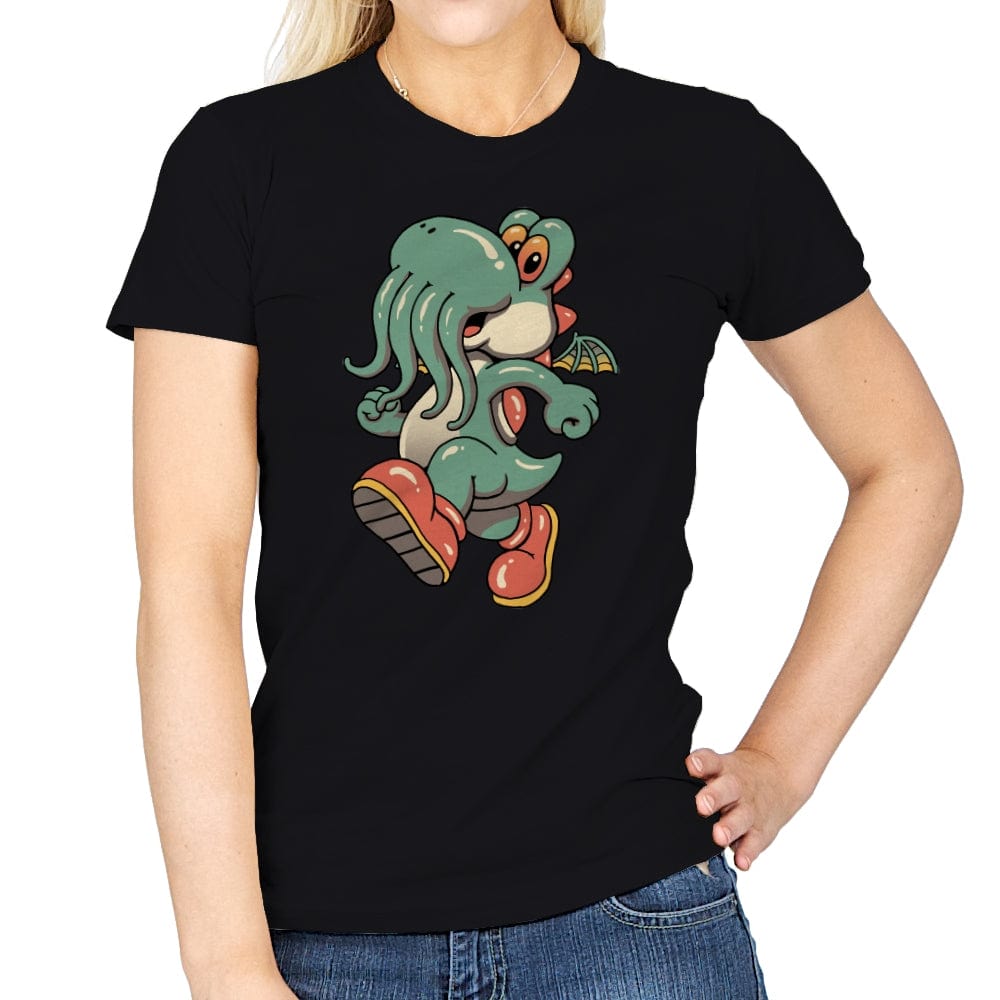 Dino Cthulhu - Womens T-Shirts RIPT Apparel Small / Black