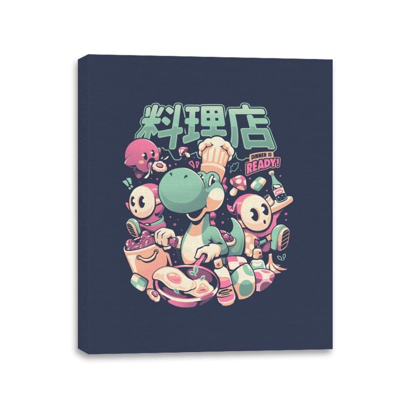 Dino Diner - Canvas Wraps Canvas Wraps RIPT Apparel 11x14 / Navy