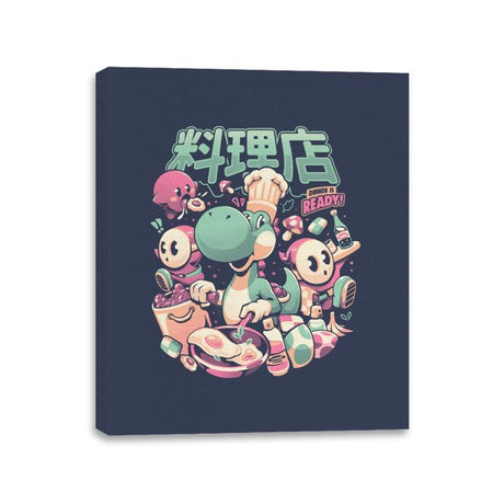 Dino Diner - Canvas Wraps Canvas Wraps RIPT Apparel 11x14 / Navy