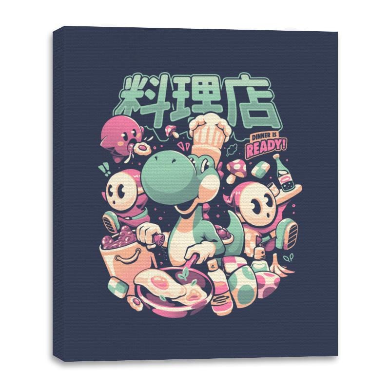 Dino Diner - Canvas Wraps Canvas Wraps RIPT Apparel 16x20 / Navy