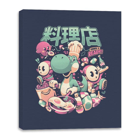 Dino Diner - Canvas Wraps Canvas Wraps RIPT Apparel 16x20 / Navy