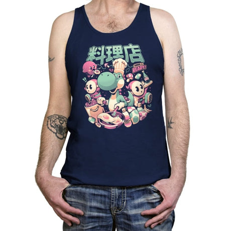 Dino Diner - Tanktop Tanktop RIPT Apparel X-Small / Navy