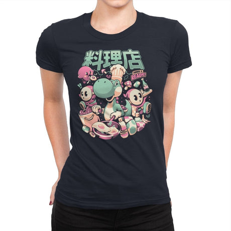 Dino Diner - Womens Premium T-Shirts RIPT Apparel Small / Midnight Navy