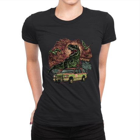 Dino Expedition - Womens Premium T-Shirts RIPT Apparel Small / Black