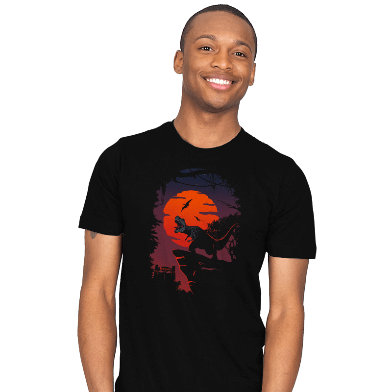 Dino Park Sunset - Mens T-Shirts RIPT Apparel