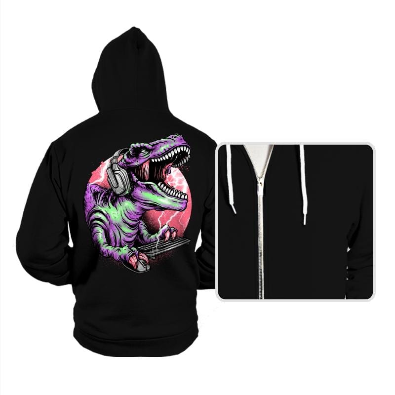 Dino Rage - Hoodies Hoodies RIPT Apparel Small / Black