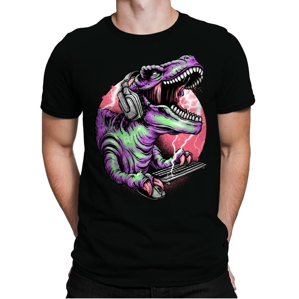 Dino Rage - Mens Premium T-Shirts RIPT Apparel Small / Black