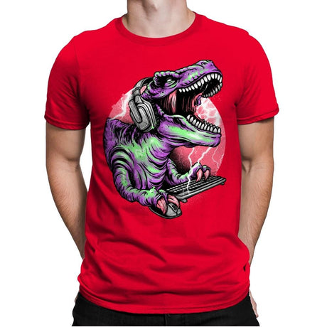 Dino Rage - Mens Premium T-Shirts RIPT Apparel Small / Red