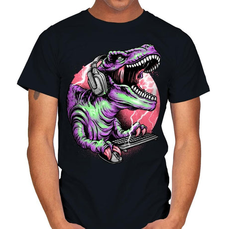 Dino Rage - Mens T-Shirts RIPT Apparel Small / Black