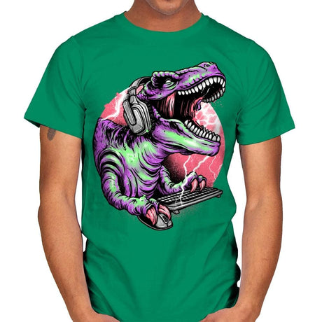 Dino Rage - Mens T-Shirts RIPT Apparel Small / Kelly