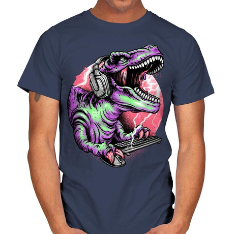 Dino Rage - Mens T-Shirts RIPT Apparel Small / Navy