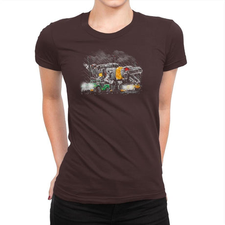 Dinobot Park Exclusive - Womens Premium T-Shirts RIPT Apparel Small / Dark Chocolate