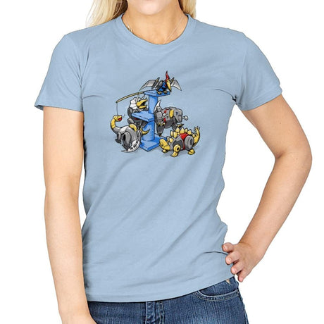 Dinopets Exclusive - Womens T-Shirts RIPT Apparel Small / Light Blue